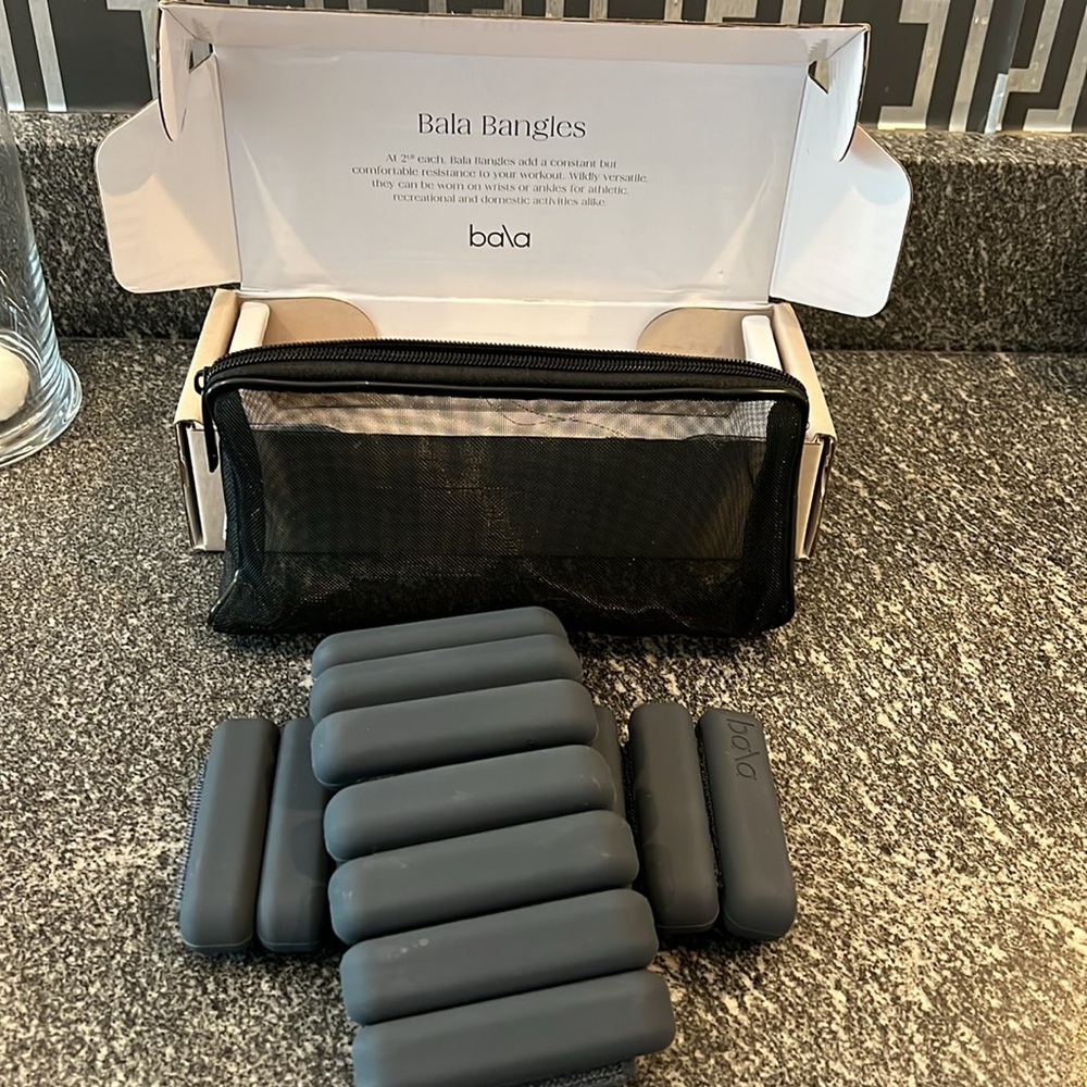 New in box Bala Bangles in grey. 2lb wrist weights.